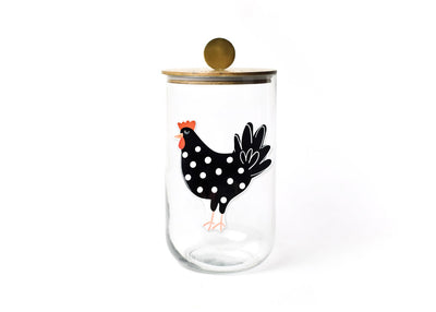 Chicken Big Attachment on Happy Everything! Glass Jar with Wooden Lid