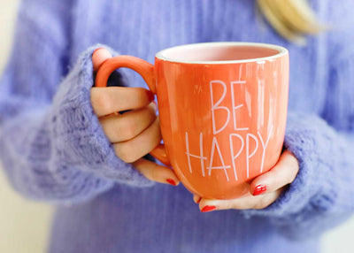 Cup of Happy Mug Persimmon Be Happy Design