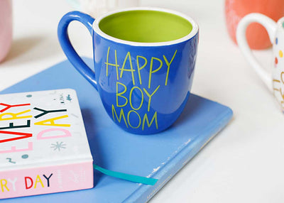 Great Boy Mom Gifts Start with Cobalt Happy Boy Mom Mug from Happy Everything!