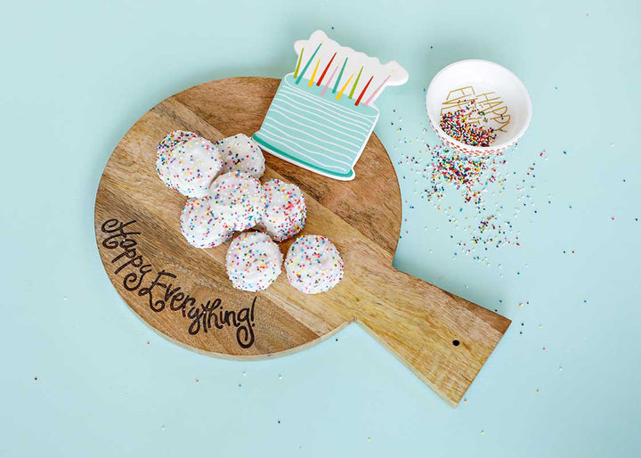 Sweet Treats on Mini Wooden Serving Board with Cake Attachment