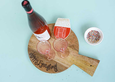 Cheers to Serving Wine on Mini Wooden Board
