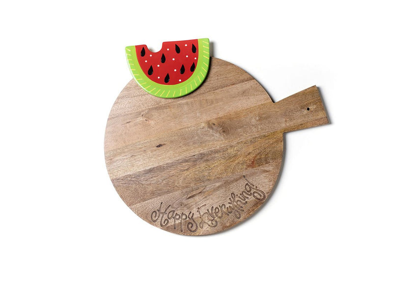 Big Happy Everything! Wooden Serving Board With Watermelon Big Attachment