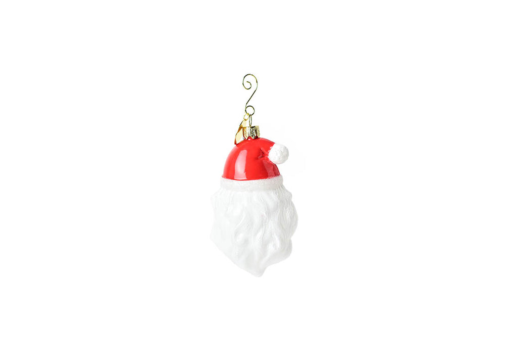 Back View of Brown Skin Ho Ho Santa Shaped Ornament