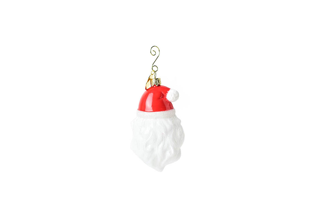 Back View of Brown Skin Ho Ho Santa Shaped Ornament