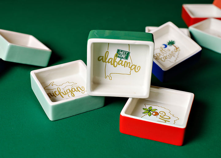 State Motif Trinket Bowls Featuring Alabama