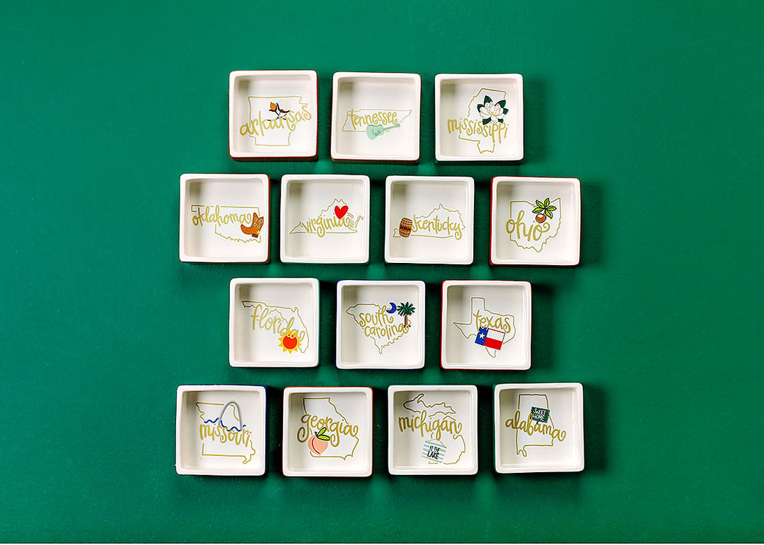 State Motif Trinket Bowls Including Alabama