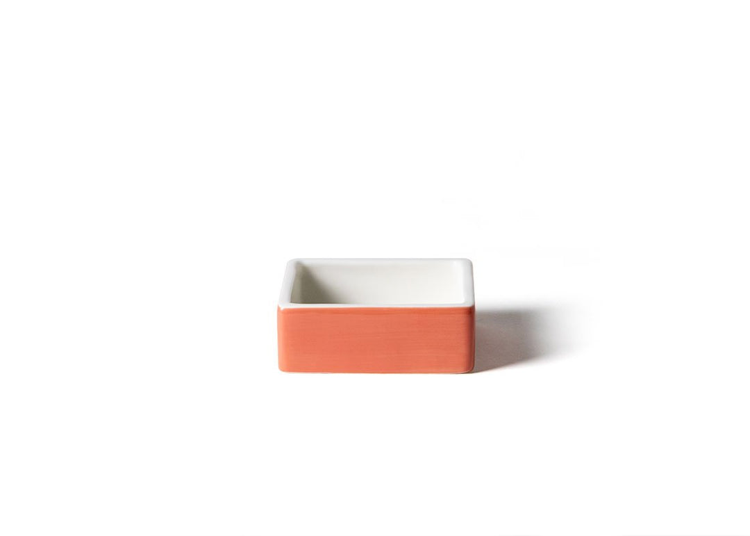 Peach Exterior View of Georgia Square Trinket Bowl