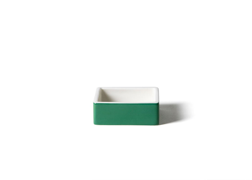 Deep Green Exterior View of Kentucky Square Trinket Bowl