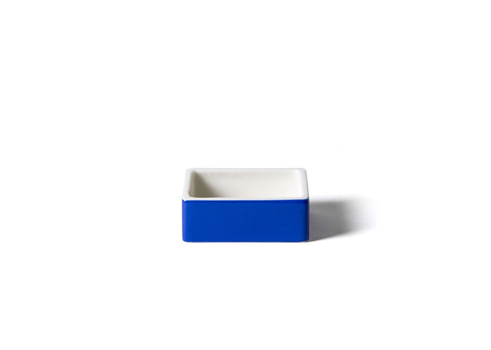 Rich Blue Exterior View of Missouri Square Trinket Bowl