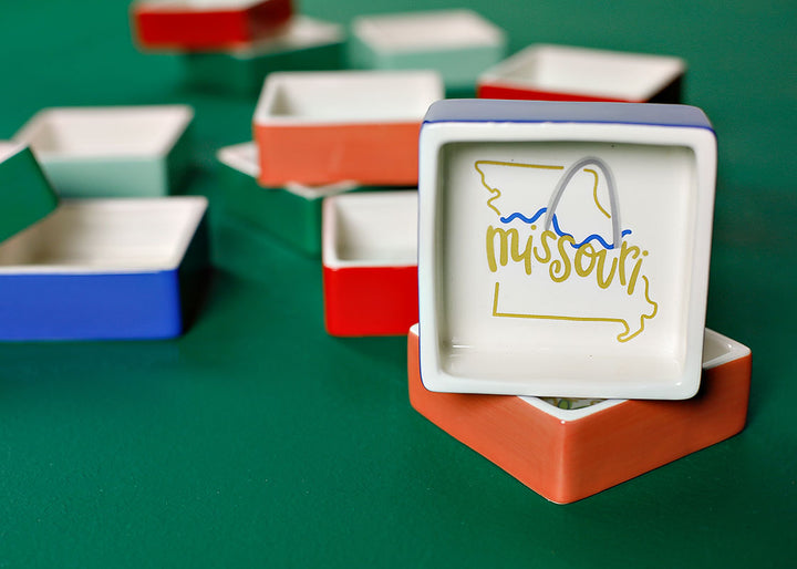 Missouri Motif Square Trinket Bowl