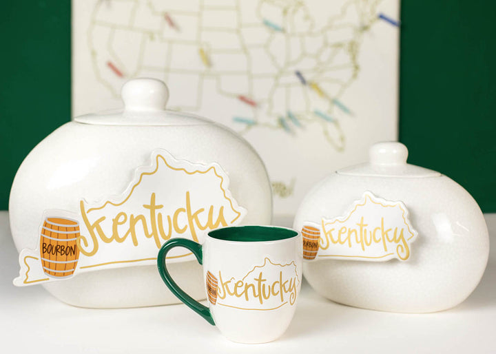 Kentucky State Motif on Bases Including Kentucky Mug
