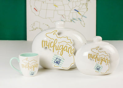 Michigan Motif Designs Including Mug