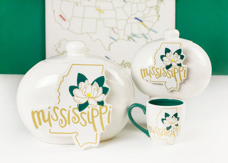 Mississippi Motif Designs on Bases Including Mug