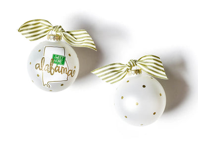 Alabama Motif Ornament with Gold Dots