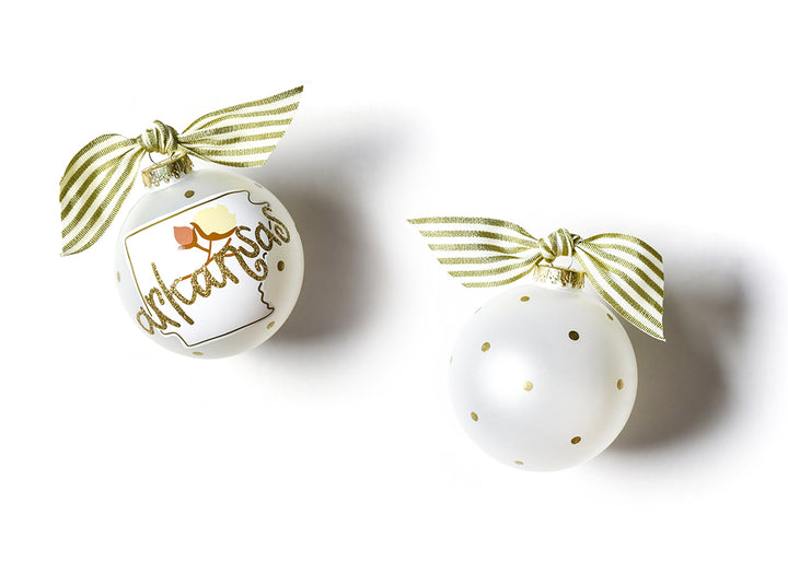 Arkansas Motif Ornament with Gold Dots