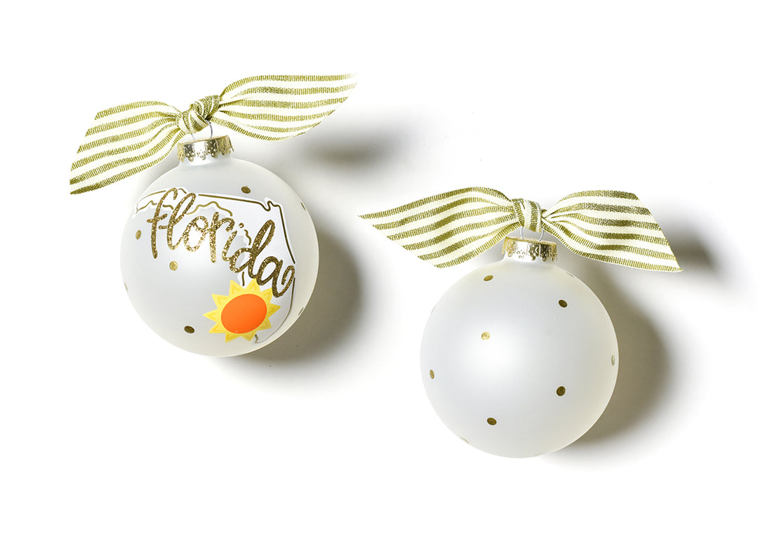 Florida Motif Ornament with Gold Dots
