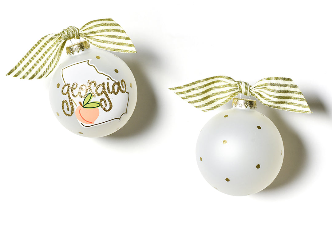 Glass Ornament with Georgia Motif 