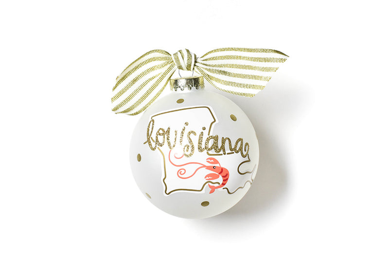 Louisiana Motif Glass Ornament