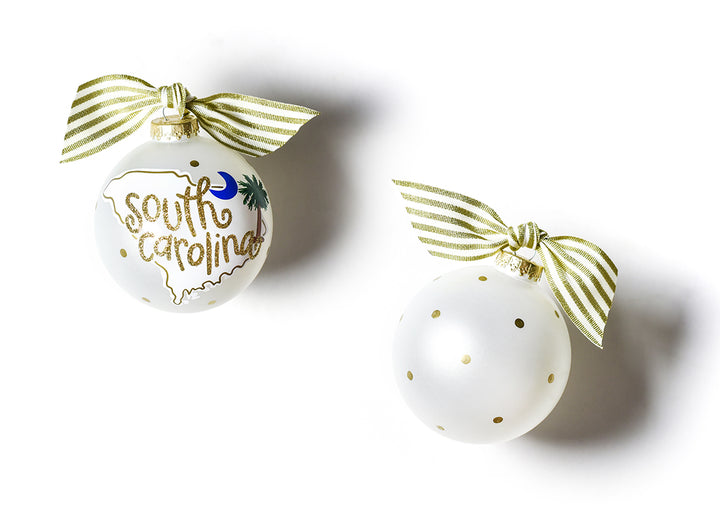 South Carolina Motif Glass Ornament