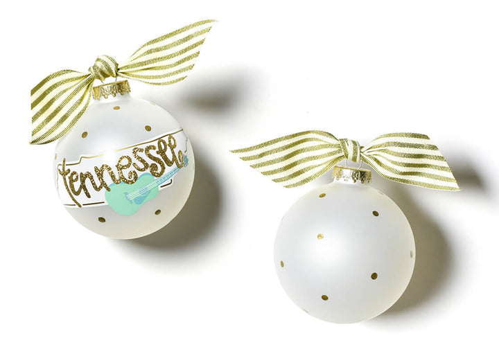 Tennesee Motif Glass Ornament
