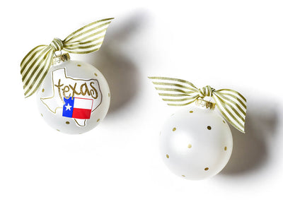 Texas Motif Glass Ornament
