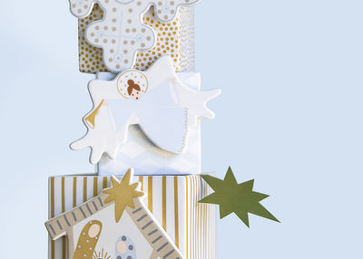 Angel Mini Attachment on Mini Nesting Cube with Coordinating Religious Holiday Decor