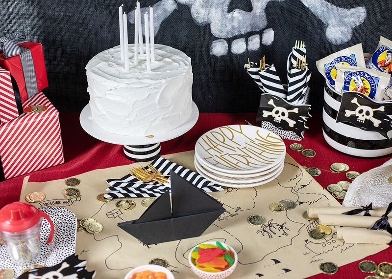 Use Happy Everything! Black Stripe Mini Bowls with Attachments to Decorate at a Party
