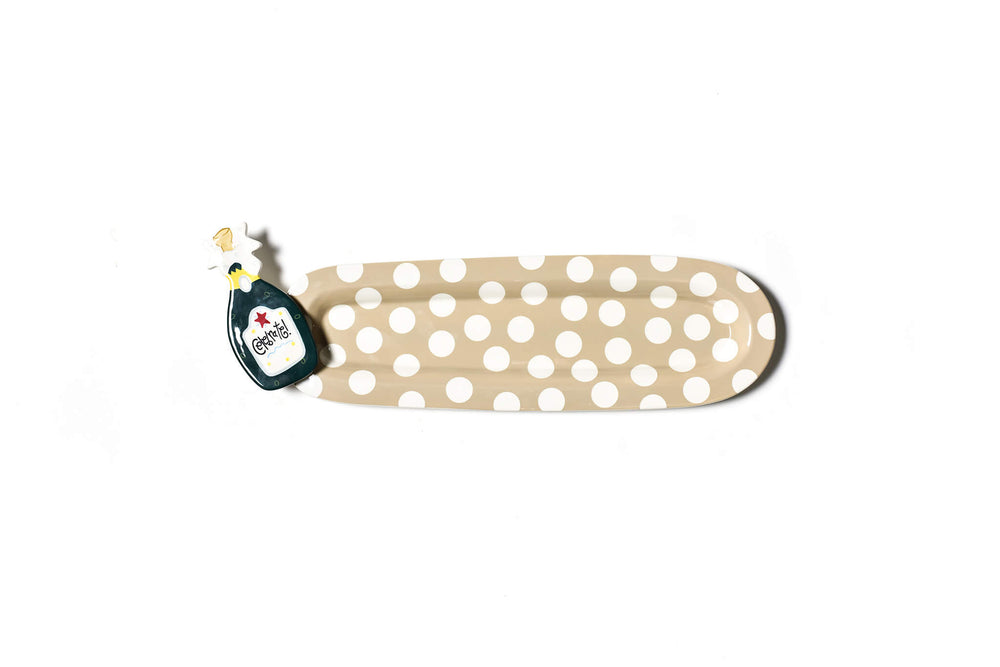 Celebrate Mini Attachment on Neutral Dot Mini Entertaining Skinny Oval Platter