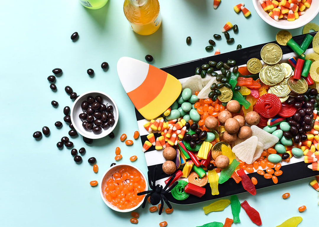 Candy Platter Featuring Candy Corn Mini Attachment