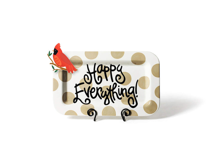 Neutral Dot Rectangle Platter with Cardinal Mini Attachment