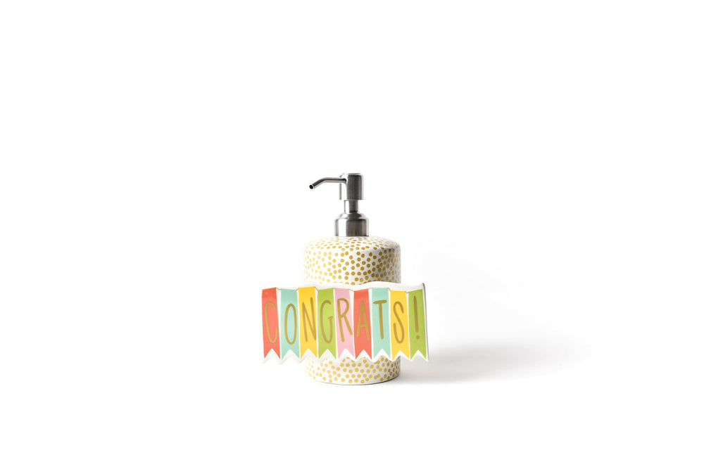 Congrats Mini Attachment on Gold Small Dot Mini Soap Pump
