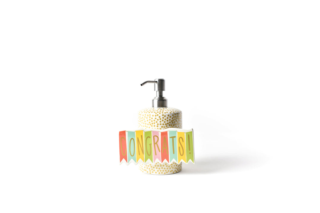 Congrats Mini Attachment on Gold Small Dot Mini Soap Pump