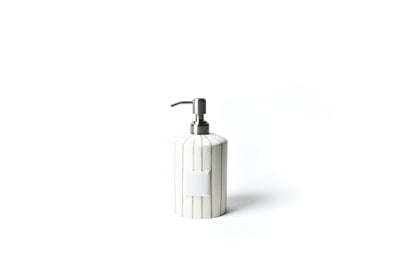 Stone Skinny Stripe Mini Soap Pump with Hook-and-Loop Fastener for Interchangable Decorations
