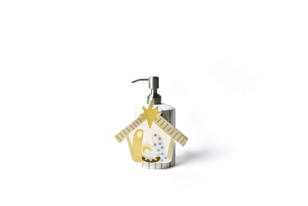 Nativity Mini Attachment on Stone Skinny Stripe Soap Pump