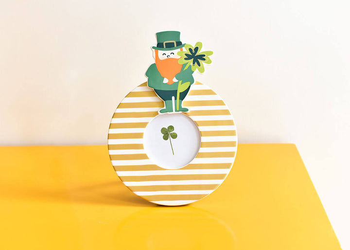 Neutral Stripe Mini Frame with Leprechaun Mini Attachment