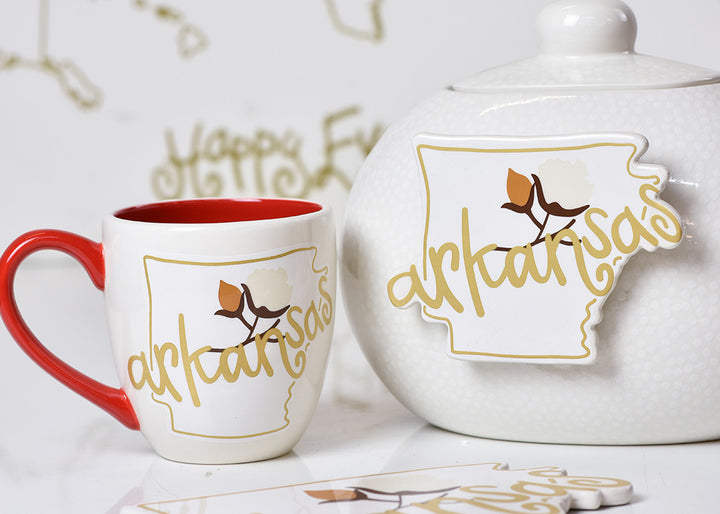 Arkansas Motif on Mini Attachment with Mini Jar and Mug 