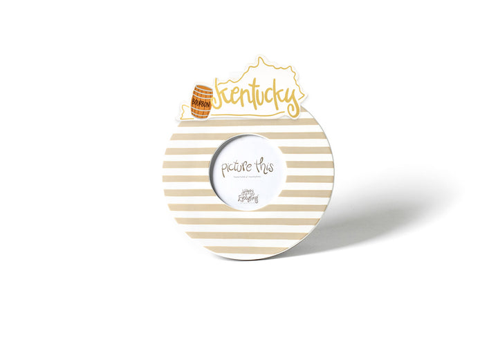 Neutral Medium Stripe Mini Round Frame with Kentucky Mini Attachment