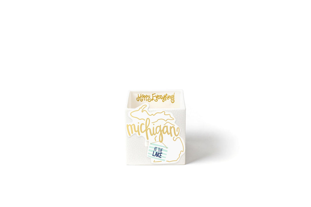 White Small Dot Mini Nesting Cube with Michigan Mini Attachment