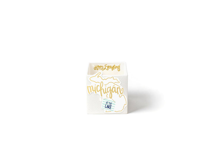 White Small Dot Mini Nesting Cube with Michigan Mini Attachment