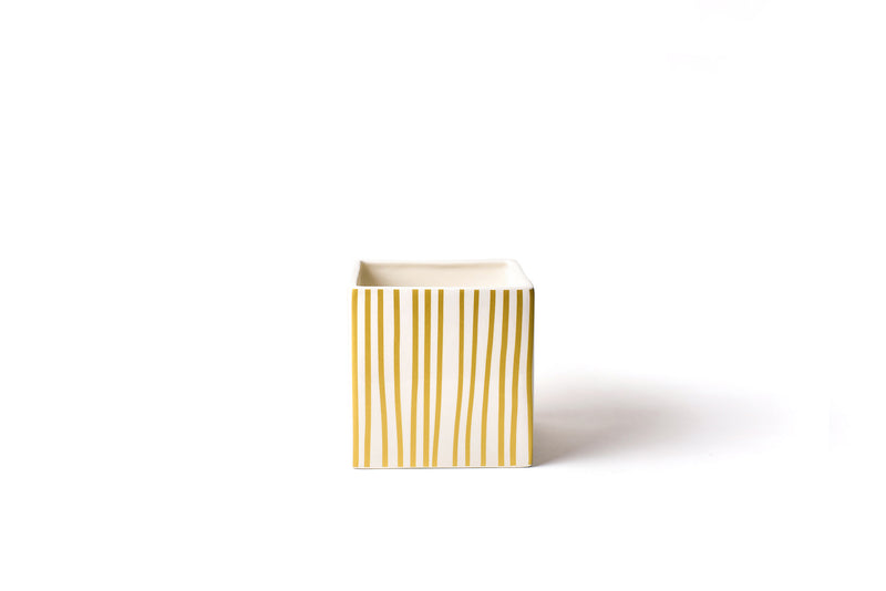 Back View of Gold Stripe Mini Nesting Cube Medium
