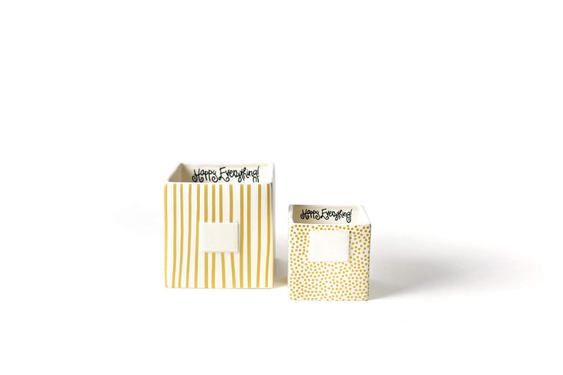 Big and Mini Nesting Cubes in Happy Everything! Gold Designs
