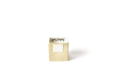 Gold Small Dot Mini Nesting Cube Black Writing Happy Everything! Hook-and-Loop FastenerSmall