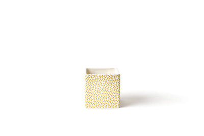 Back View of Gold Small Dot Mini Nesting Cube Small