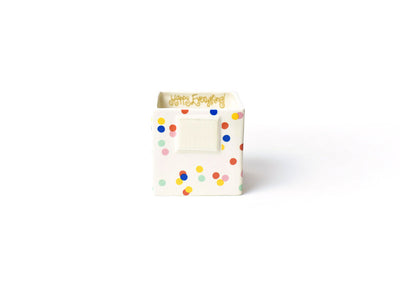 Happy Dot Mini Nesting Cube with Hook-and-Loop Fastener for Interchangable Decorations