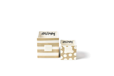 Neutral Design Nesting Cubes with Hook-and-Loop Fasteners