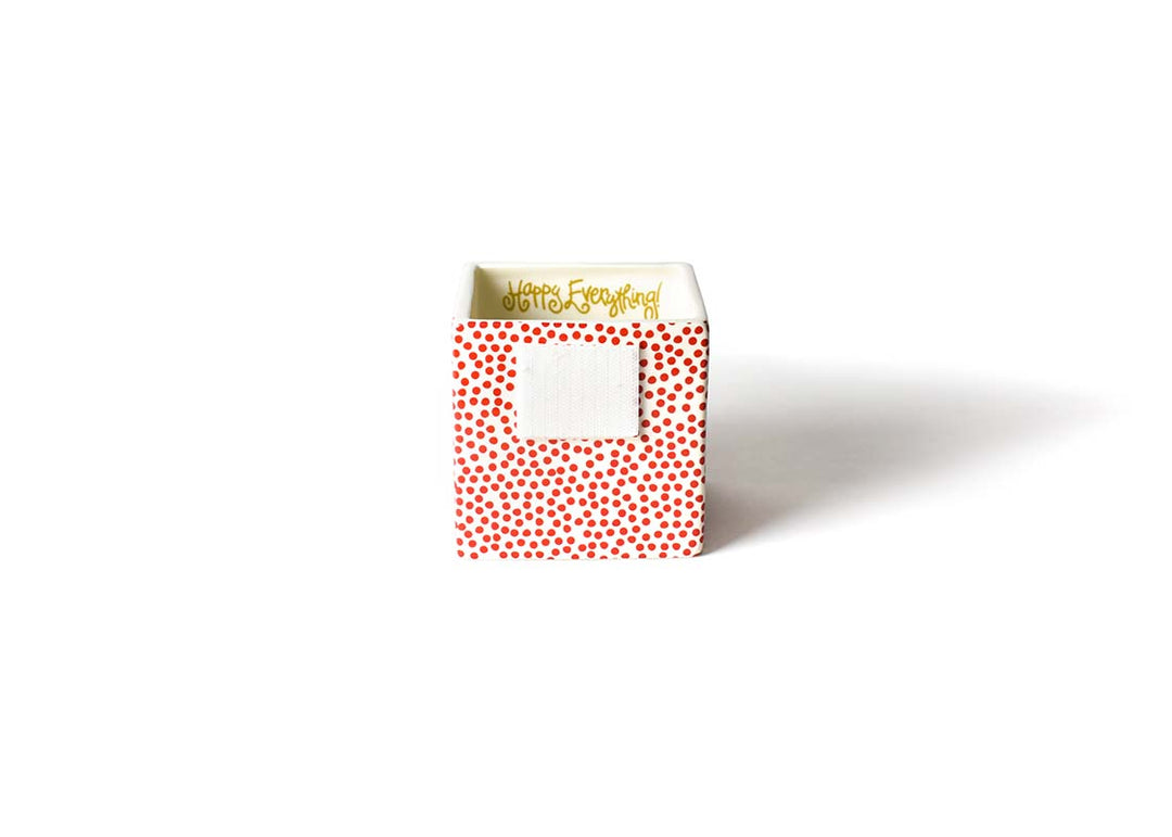 Red Small Dot Mini Nesting Cube with Hook-and-Loop Fastener for Interchangable Decorations