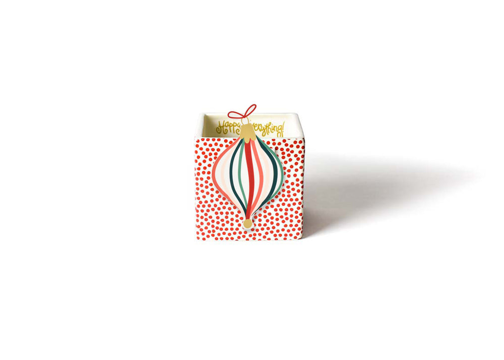 Seasonal Mini Attachment on Mini Nesting Cube Red Small Dot Design