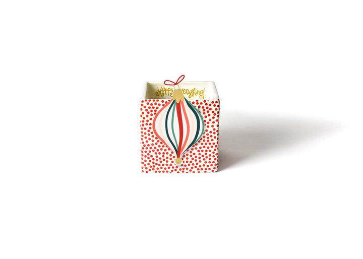 Seasonal Mini Attachment on Mini Nesting Cube Red Small Dot Design