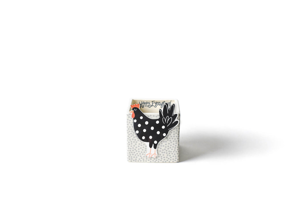 Chicken Attachment on Mini Cube Stone Small Dot Design