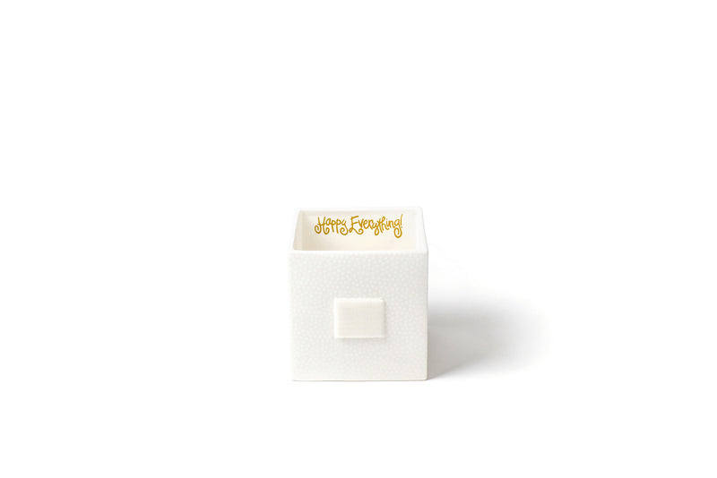 White Small Dot Medium Mini Nesting Cube with Hook-and-Loop Fastener for Interchangable Decorations